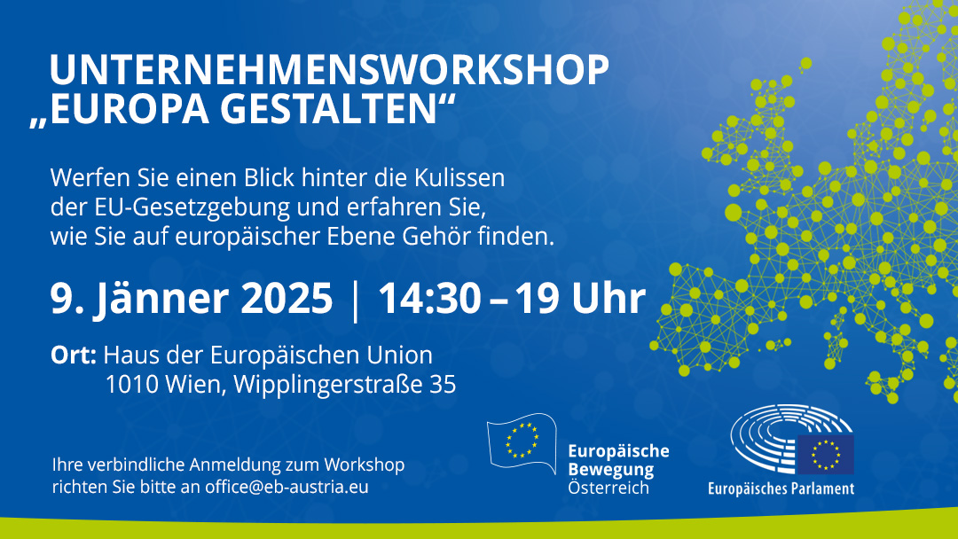 Illustration: Mit der EBÖ ins Neue Jahr:  UNTERNEHMENSWORKSHOP „EUROPA gestalten“