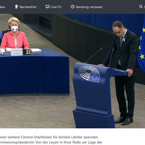 Kommissionspräsidentin Ursula von der Leyen zur Lage der EU ( 15.09.2021, Strasbourg)