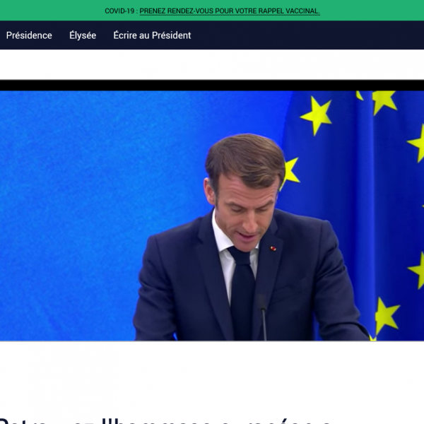 Discours du Président de la République française devant le Parlement Européen  19/01/2022