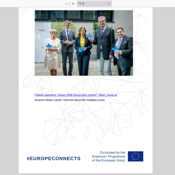 „EUROPE CONNECTS“- DAS Multiplier Event zur CEC in Wien am 12.10.2023